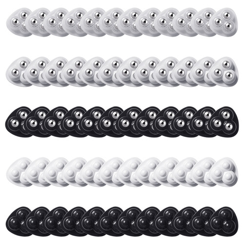 Ensemble de 12 roulettes robustes en-Trois billes d'acier tr 1