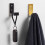 Wall Mounted Folding Clothes Hook Wall Hook Concealed-Silver 2