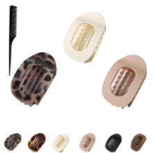 Benglatt Hair Clips, 2/3/4/6 Duckbill Hairpins, Strong Hold Solid Color or Leopard Print (A,3)