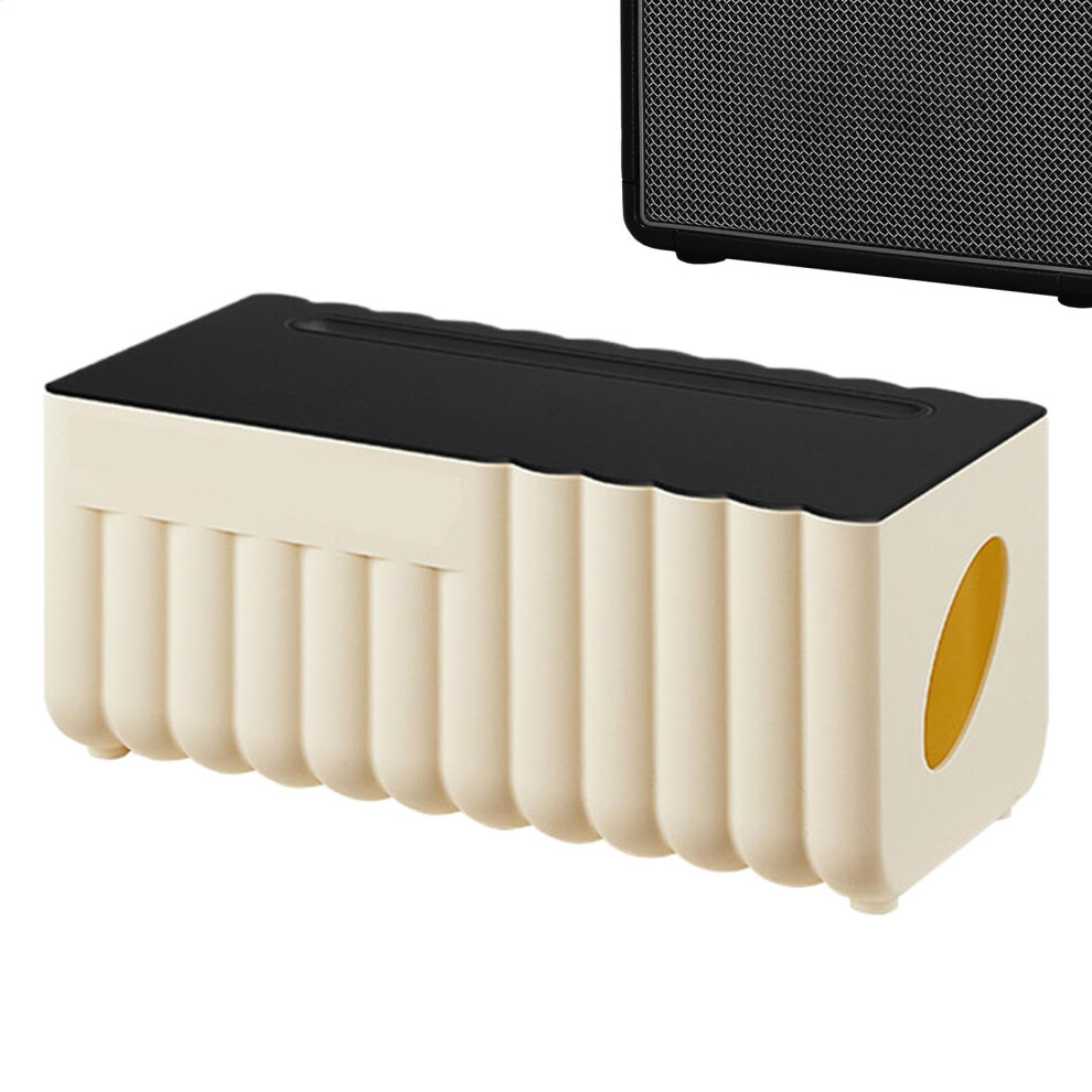 Cable Organizer Box, Cable Storage Box Dustproof Cable Management Box, Cable Concealment Box With Lid For Cable Plugs, Black 9426802420586