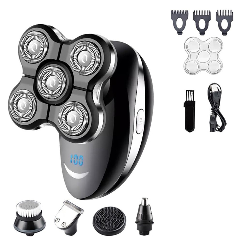 Electric beard trimmer for men, for men, 5in1 electric shaver for men, beard hair trimmer, bald head shaver, 5D floating electric nose hair trimmer.