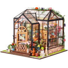 DIY Miniature House Dollhouse Kit Wooden House Creative Crafters Miniature House DIY Mini Wooden House Model Set Christmas Gifts Jenny's Garden