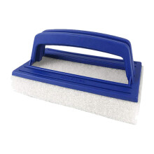Handheld Pool Cleaning Brush with Sponge Head for Scratch Hot Tub and Spa Scrubbing