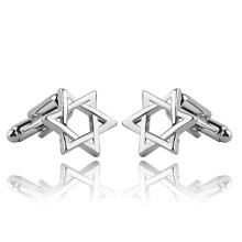 Star of David Israel Metal Cufflinks