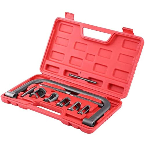 Valve Spring Compressor Tool Kit, C Clamp Removal Set for Overhead Engine, Universal Car Use