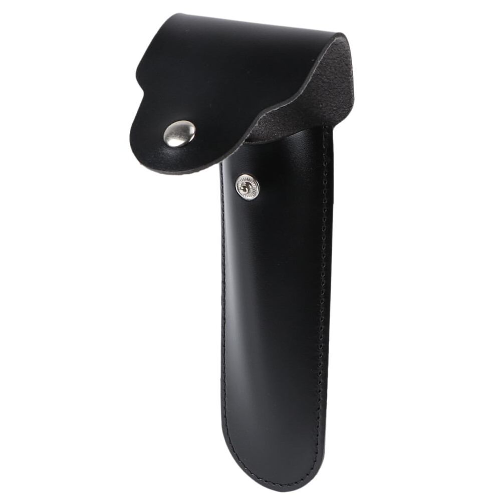 Black Vintage Razor Leather Case For Razors, Ideal For Hairdressers, Barbers, Faux Leather