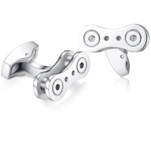 Men Cuff Link Stainless Steel Chain – Single Speed Chain 1 Pair