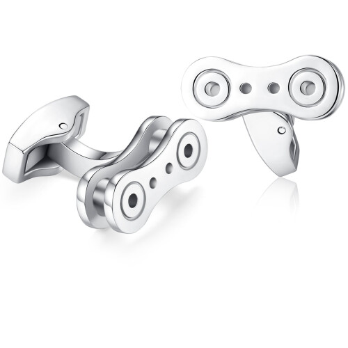 Men Cuff Link Stainless Steel Chain – Single Speed Chain 1 Pair