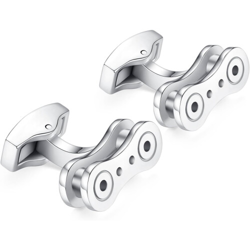 Men Cuff Link Stainless Steel Chain – Single Speed Chain 1 Pair 1