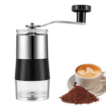 Manual Coffee Grinder with Adjustable Settings, Portable Hand Crank Ceramic Burr for Home and Travel