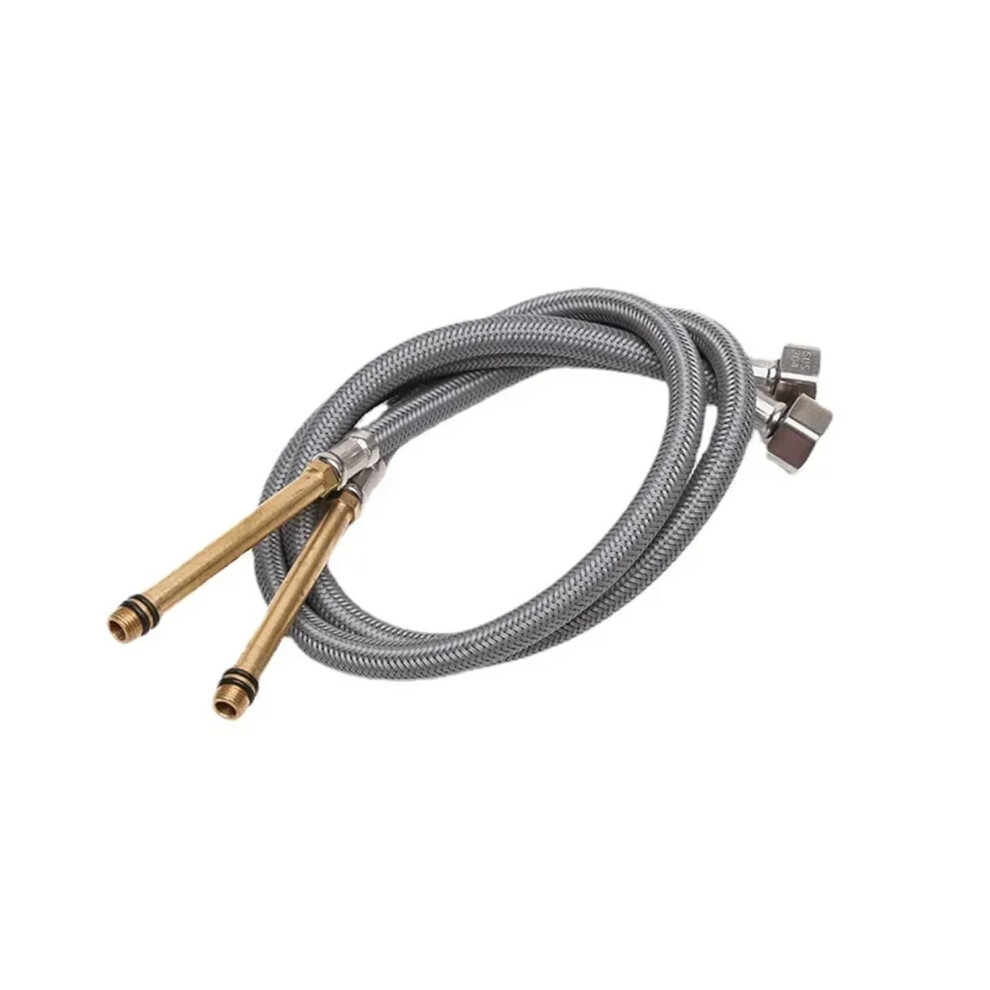 2 Pieces 304 Stainless Steel Flexible Shower Hose Extension Nozzle Extension Plumbing Pipe Pull Pipe Bathroom Accessories (100Cm) 2Pcs 100Cm 9426802425284
