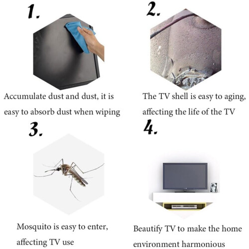 TV Dust Cover for 3280 Inch Flat Screen, Polyester Protector with Dustproof Sun Protection Design 2