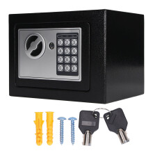 Cofre de segurança compacto, mini cofre para proteção de objetos de valor, acesso por teclado eletrônico, construção robusta em aço sólido,
