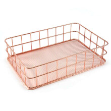 Stainless Steel For Metal Wire Storage Baskets, Nesting Design Inspired Organizer With Durable Iron Art Build, Tidy Organization Tool For Desktop And