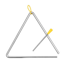 8 Inch Triangle Bell with Metal Mallet, Idiophone Steel Percussion