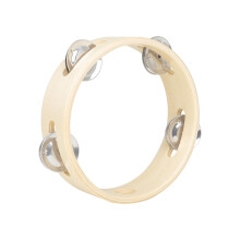6 Inch Handheld Tambourine Drum Kit Single Row Metal Bell Musical Instrument for Adults Children Party, KTV, Events, Church