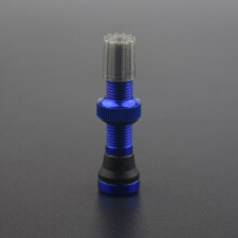 Bicycle Tubeless Valve 40mm Stainless Steel For Bike Rim Wheels Replacement Compatible With Tubeless Tire Systems Blue