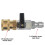 Accessoire polyvalent de vannes d'air comprimé de 1/4 pouces 6