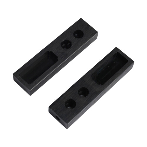 2Pieces Multipurpose Wardrobe Rail Flanges for Organized-Black