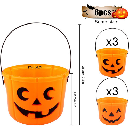 Κουβάς για κέρασμα ή κόλπα για το Halloween, επαναχρησιμοποιήσιμοι κουβάδες
