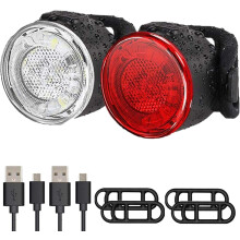 Förbättra säkerhetsljus för nattkörning, USB-laddningsbara, stötsäker och kompakt och bärbar design för nattkörning, vandring, camping med