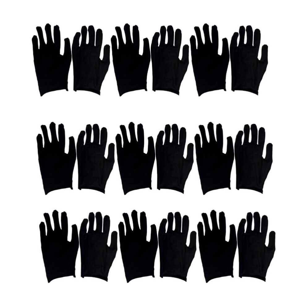 Black Jewelry Inspection Gloves For Moisturizing Gloves, Coin Collectors Cotton Gloves Washable And Reusable Protective Gloves For Multipurpose