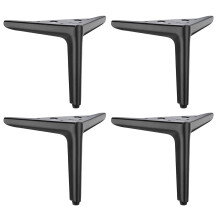 4 Stück Metalldreiecke Möbelbeine Stilvolle-Mattschwarz 15cm