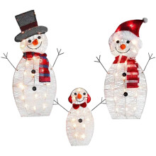 Weihnachtsfeier Weihnachts-Schneemann-Set Winterfestlichkeiten Helle LED-Schneemann-Lichter 25 18cm Helle LED-Lichter Festliche Atmosphäre
