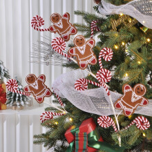 Weihnachtsfeierdekoration Weihnachtssüßigkeiten Picks Weihnachtsfeier Herrliche Partyakzente Auffällige Mittelstücke