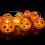 Λαμπερά φαναράκια για το Halloween, 20 LED πορτοκαλί φωτάκια σε σχήμα κολοκύθας, εύκολη 4