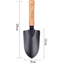 Polished Stainless Steel Garden Hand Trowel, Comfortable Wooden Handle Heavy Duty Tools, Oversized Heads for Convenient Size