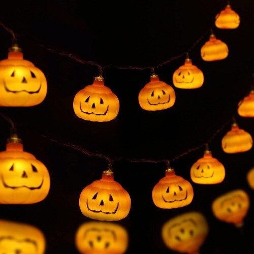 Τρομακτικά φώτα διακόσμησης για το Halloween, ανθεκτικά φώτα σε σχήμα κολοκύθας με
