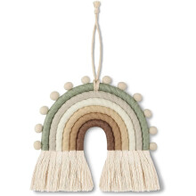Brightly Colored Macrame Rainbow, Nordic Woven with Comfortable Design, Safe for Babies in Seasonal Decor