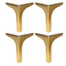 4pcs Metal Furniture Legs with Easy Installation-Titanium 10cm