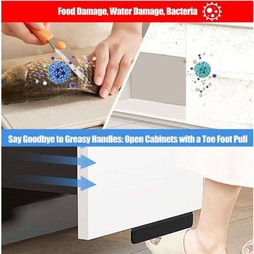 Pull Out Trash Can Under Sink Cabinet Pedal Operated, Durable Material, Hands 1