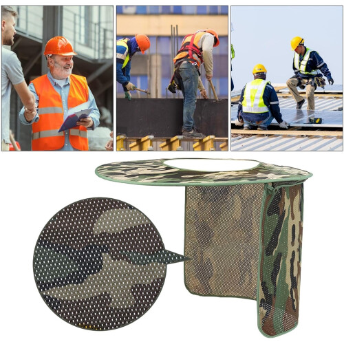 Hard hat sun shade with full brim  Breathable neck protection 2