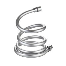 2 m PVC handheld shower hose, explosionproof, tangleresistant, flexible pressure hose, GI/2, bathroom accessories (Silver, 150cm) 150cm Silver