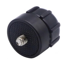 1/4inch screw to 17mm ball head adapter mount, compatible with ForDV camera tripods, bicycles, GPS mounts, smartphone mounts, black
