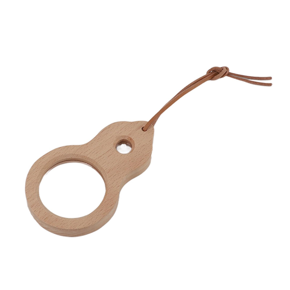 Solidwood Lupeglas, portable handheld magnifier, antique study magnifying glass for book reading