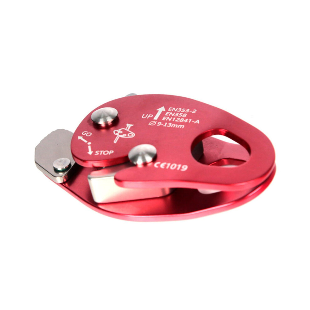 Professional Rope Grab, Fall Arrest, Automatic Locking, Ascending Descender For Mountaineering Red 1 9347817883855