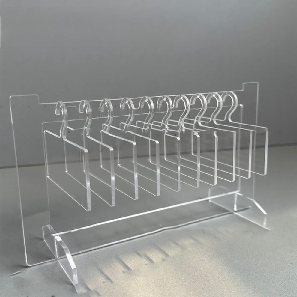 Acrylic Nail Hanger Display Stand with 10pcs Transparent Sample Holders