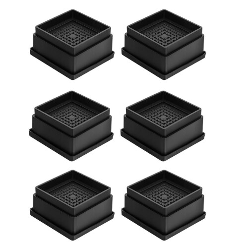 6Pcs Stackable Bed Risers Heavy Duty Bed-2 inch square 6 pack
