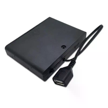 1Pcs USB Mini Netzteil Batteriebox mit Abdeckung und Schalter 6 X AA USB Batteriebox für 9V LED-Streifenlampen
