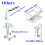 Upgrades ABS Electric Couch Controllers Square Design Double 6