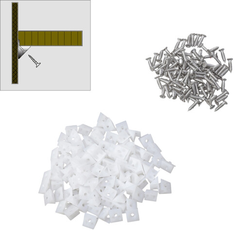 100/150Pcs Plastic Back Wall Connectors Drawer Wedges with-100 1