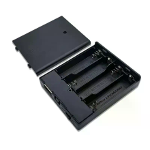 1Pcs, 4 Steckplätze, AA-Batteriehalter, Nr. 5, Batteriegehäuse mit Stromschalter und USB-Steckdose, kein Licht, AA-Batteriekasten.
