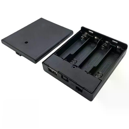 1Pcs 4 Slots AA Battery Holder No.5 Battery Case With Power Switch And USB Socket No Light AA Battery Box 2
