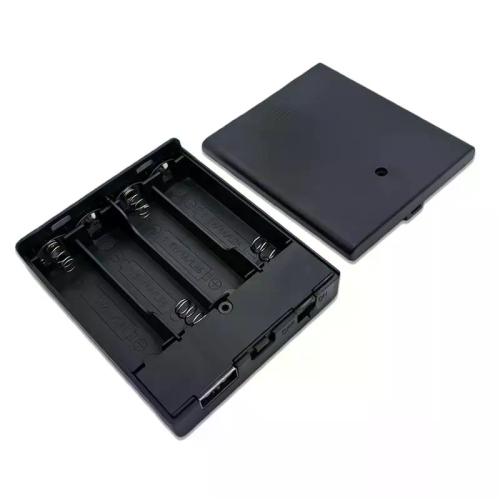 1Pcs 4 Slots AA Battery Holder No.5 Battery Case With Power Switch And USB Socket No Light AA Battery Box 1