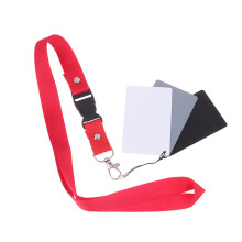3 In1 Taschengröße Digital White Black Grey Balance Card 18% Gray Card Kalibrierungskameraprüfer mit Nackenriemen für Fotografie