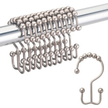 Matte Nickel Shower Curtain Rings, Stainless Steel For Durability And Rust Resistance, Set Of 12, Perfect Fit For Standard Shower Rods